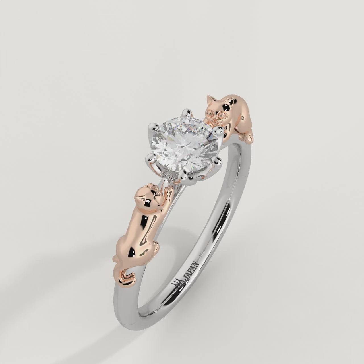 猫の婚約指輪（Gatti Gemelli）｜猫が大好きな方への婚約指輪